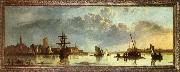 CUYP, Aelbert View on the Maas at Dordrecht Sweden oil painting artist